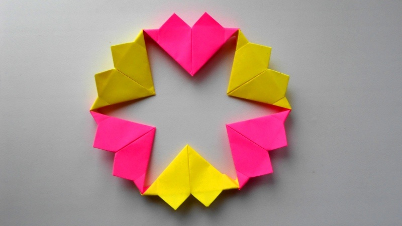 Как сделать валентинку из бумаги в технике оригами