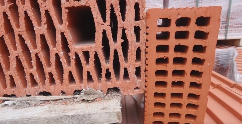 Поризованный керамический блок — Шахматная укладка стен