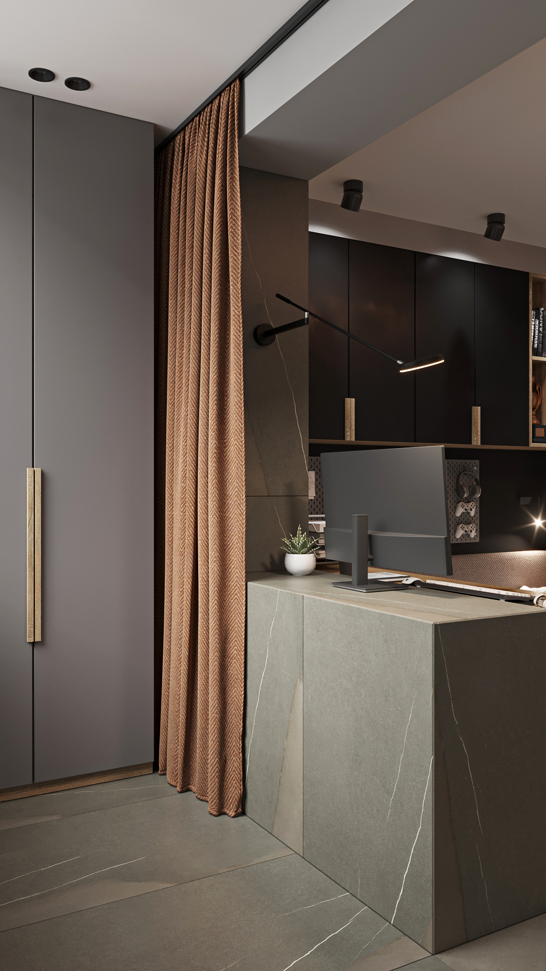 На данный момент самый эффектный, самый практичный и самый недорогой материал в отделке стен и пола - это керамогранит. Сейчас существуют впечатляющие размеры этого материала, главное осуществить занос. Я предпочитаю размер 1600х800 мм, с ним меньше хлопот в распиловке, чем в более крупных размерах