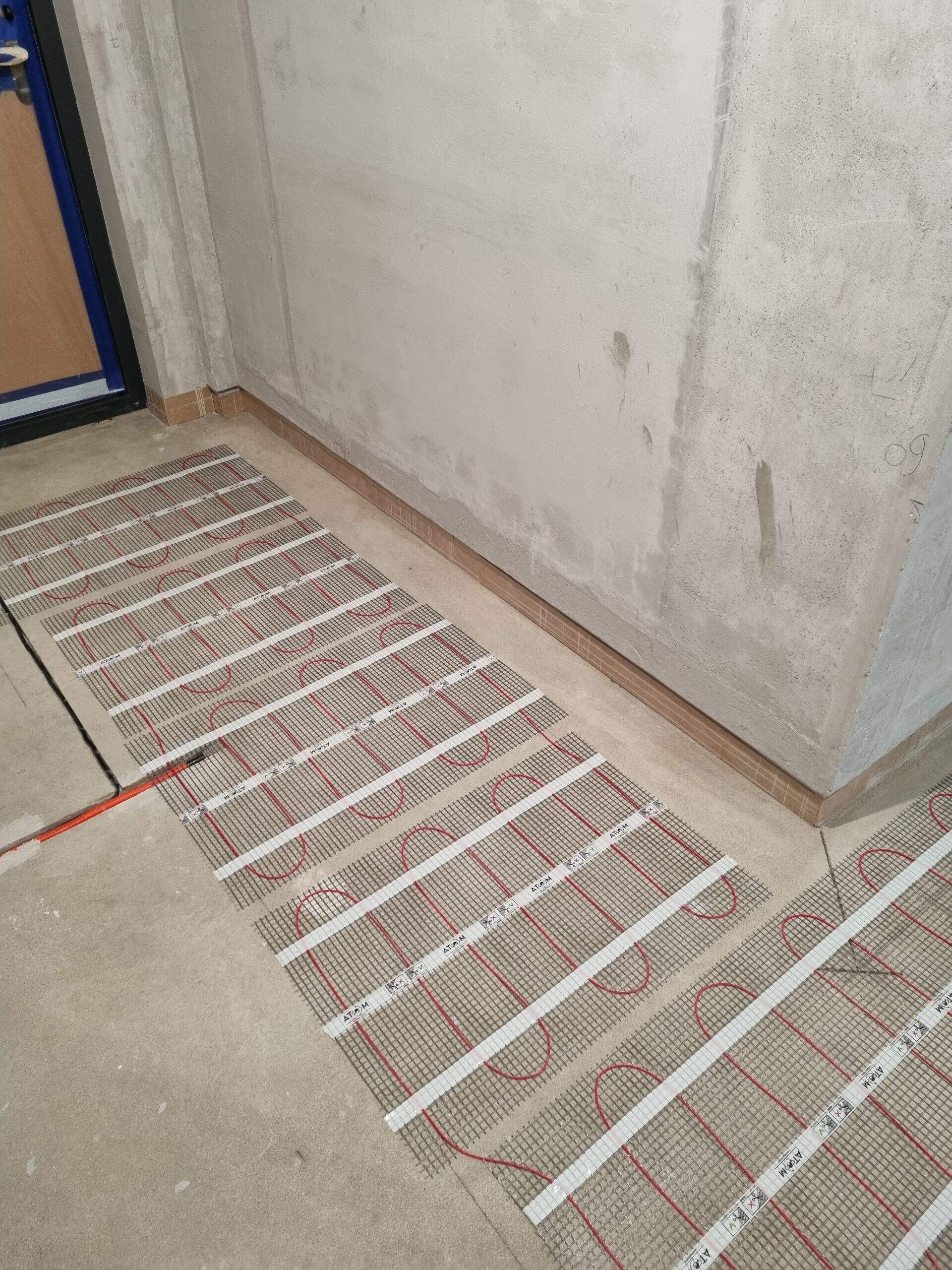 раскладка теплого пола