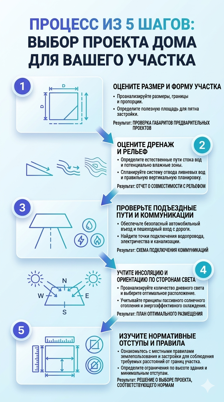 Как выбрать проект дома под участок в 2026 году: 5 шагов, которые помогают избежать дорогих ошибок