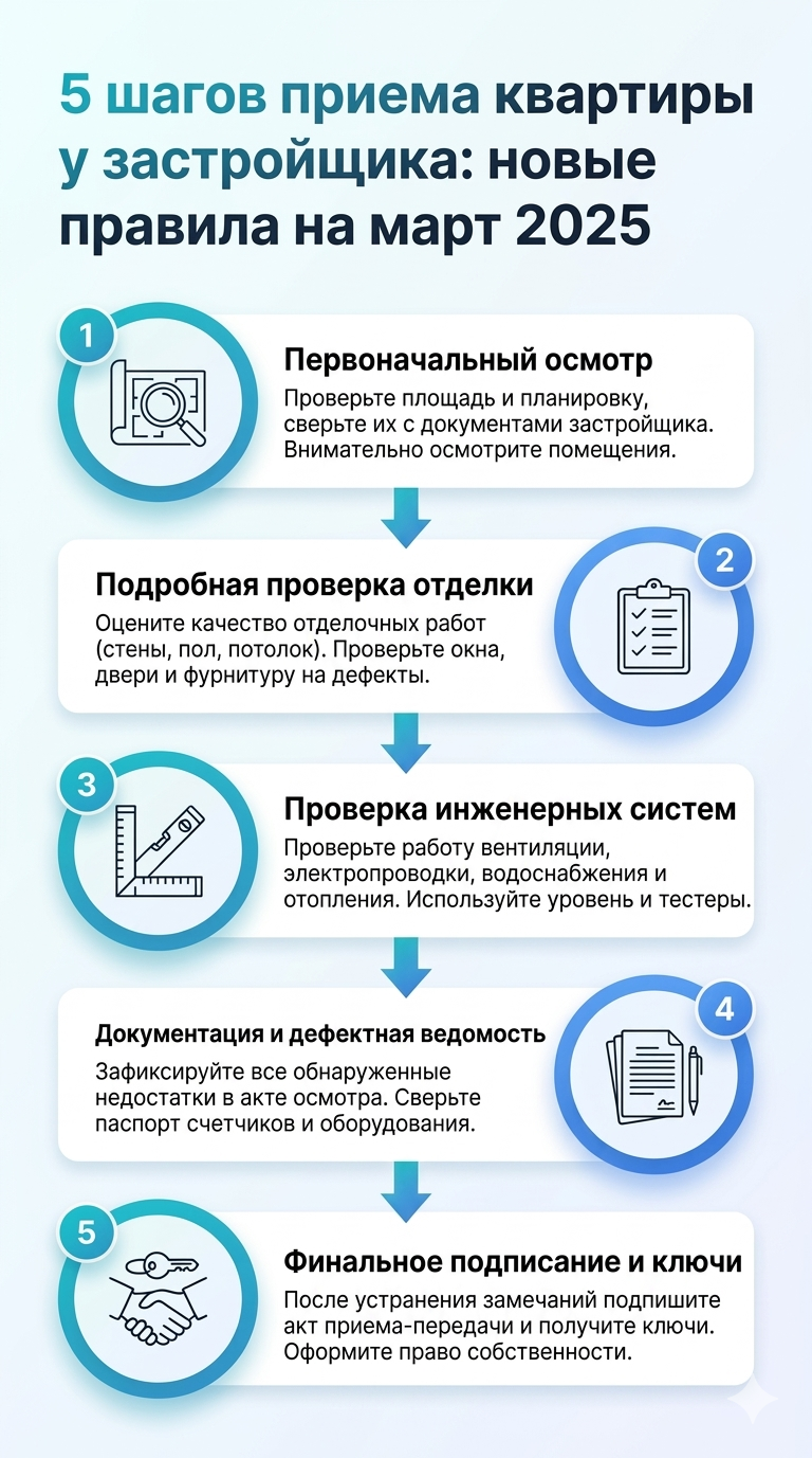 Новые правила приемки квартир у застройщика в марте 2026 года: всё, что покупателям нужно знать перед подписанием