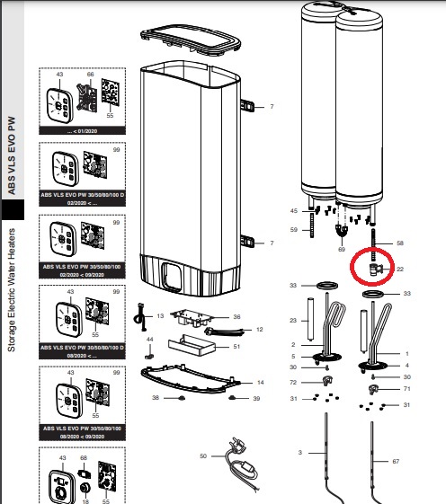Ariston abs vls evo pw 100 d клапан