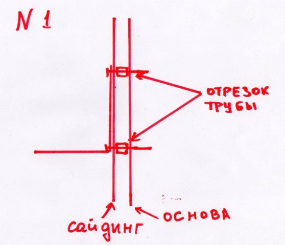 Пример схемы монтажа под сайдинг