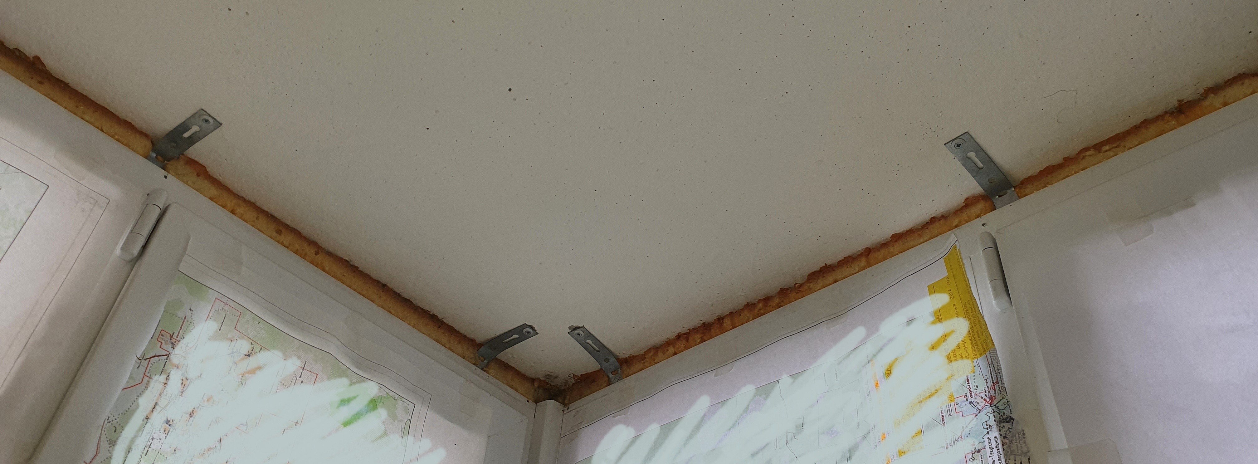 Швы примыкания к потолку