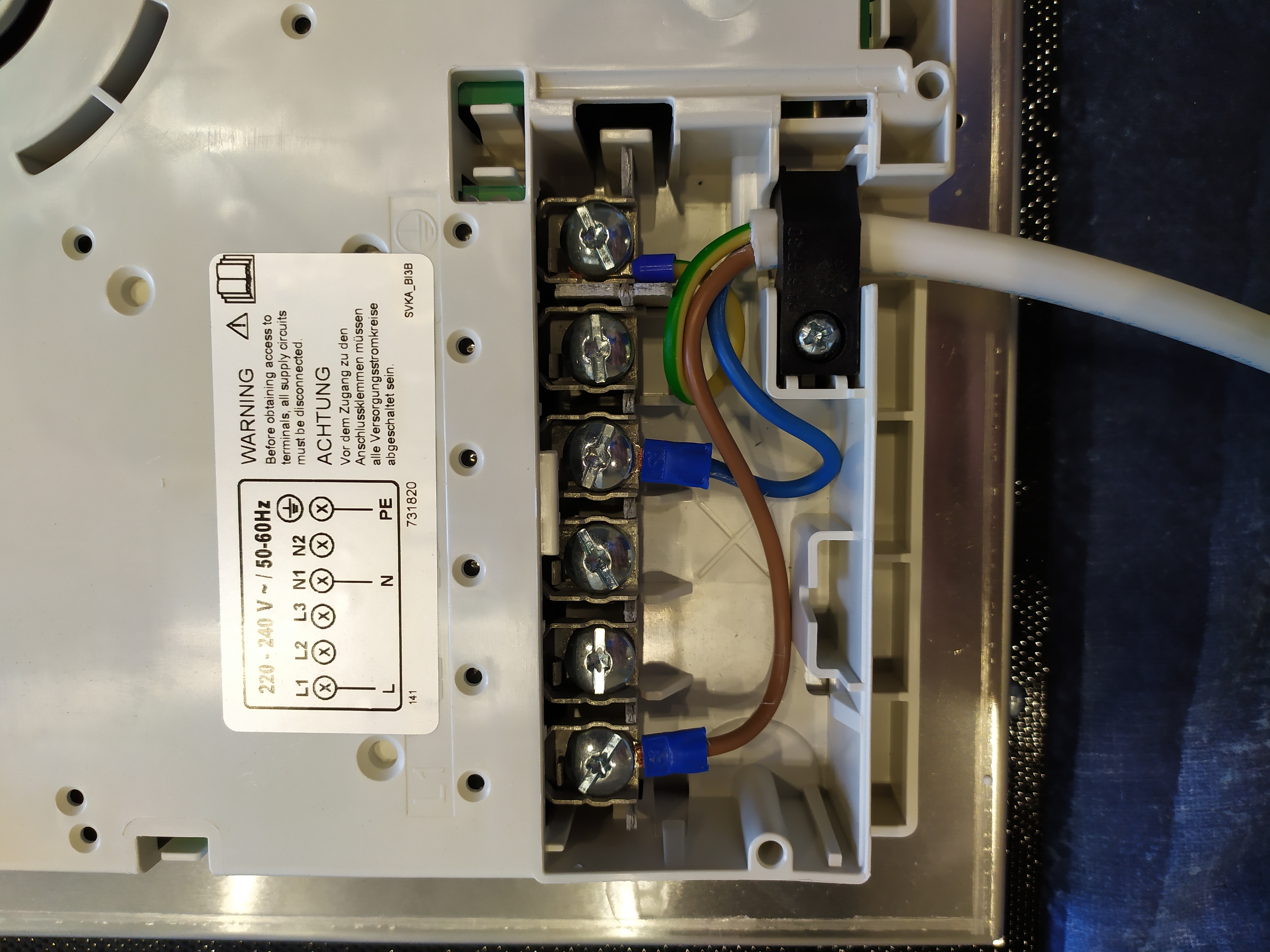 Схема подключения в щитке