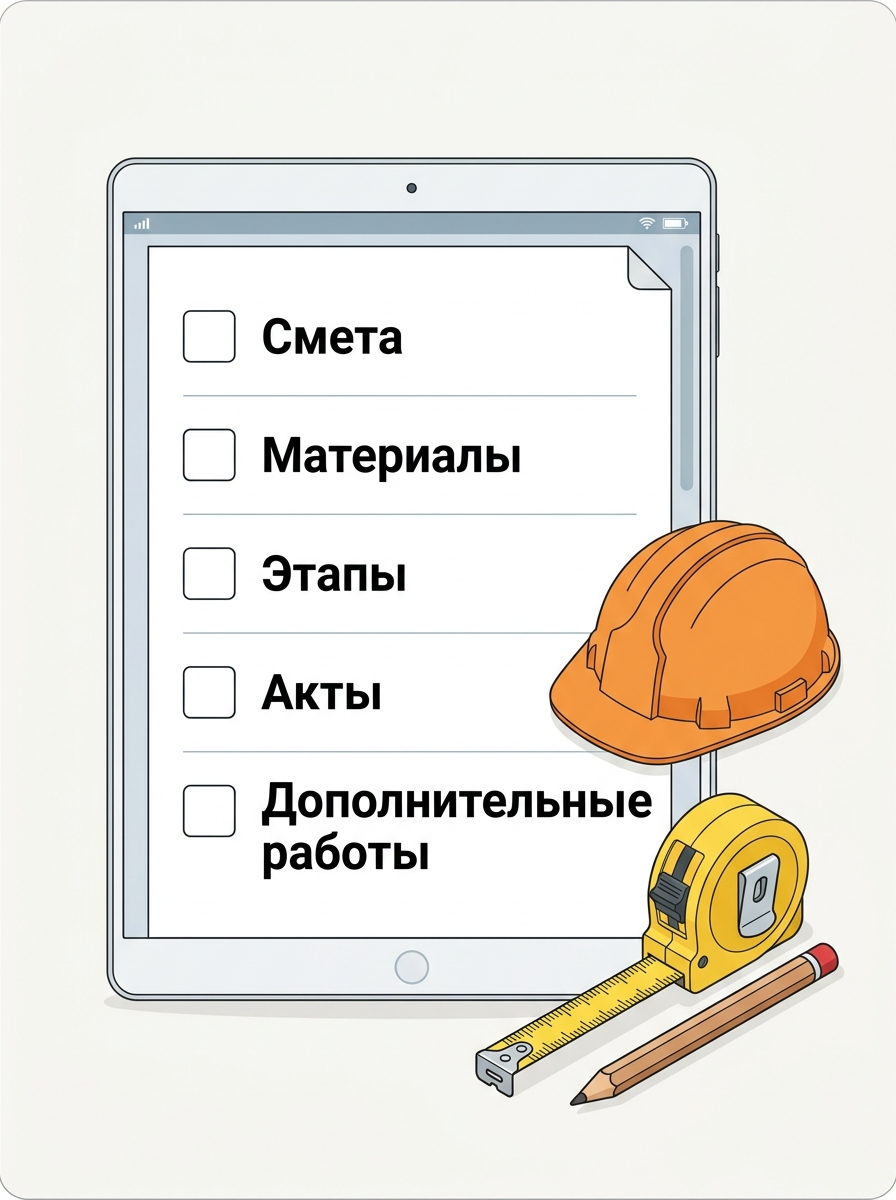 Чек-лист условий договора подряда на строительство частного дома