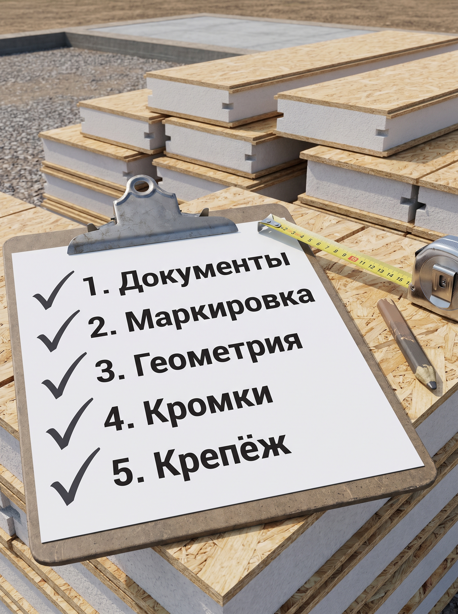 Чек-лист приемки домокомплекта из СИП-панелей