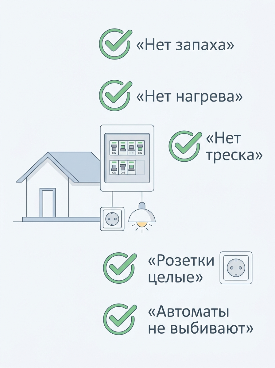 Чек-лист быстрой проверки электрощита и проводки в частном доме