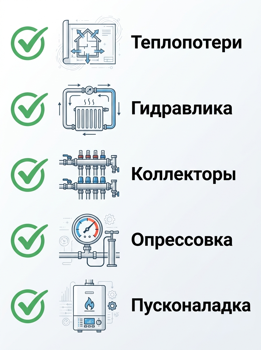 Чек-лист выбора схемы отопления для частного дома