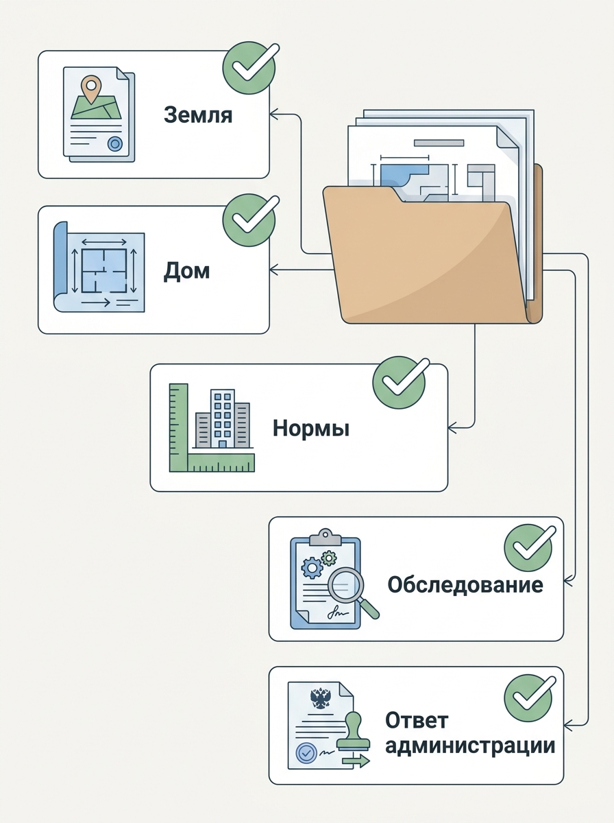Пакет документов для суда по самовольной постройке частного дома