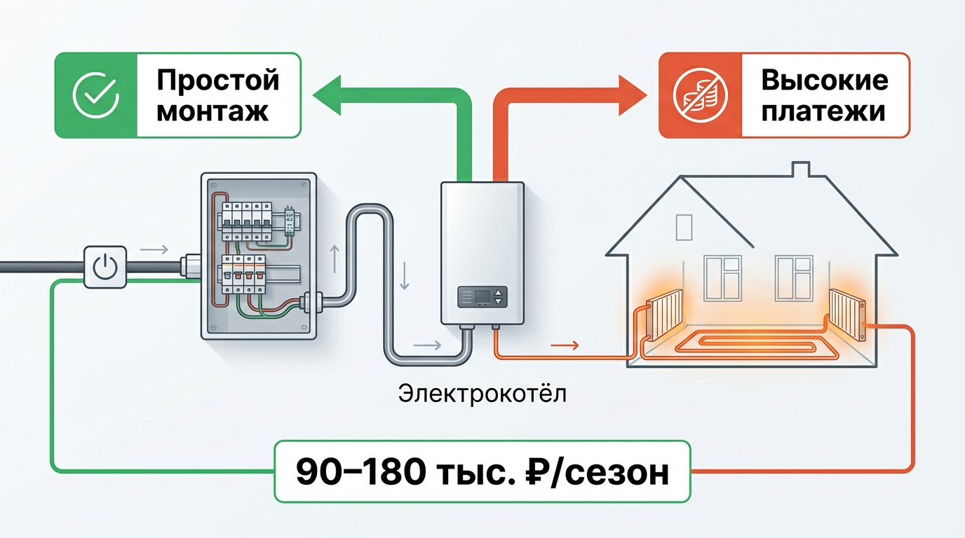 Электрическое отопление загородного дома и высокие сезонные расходы