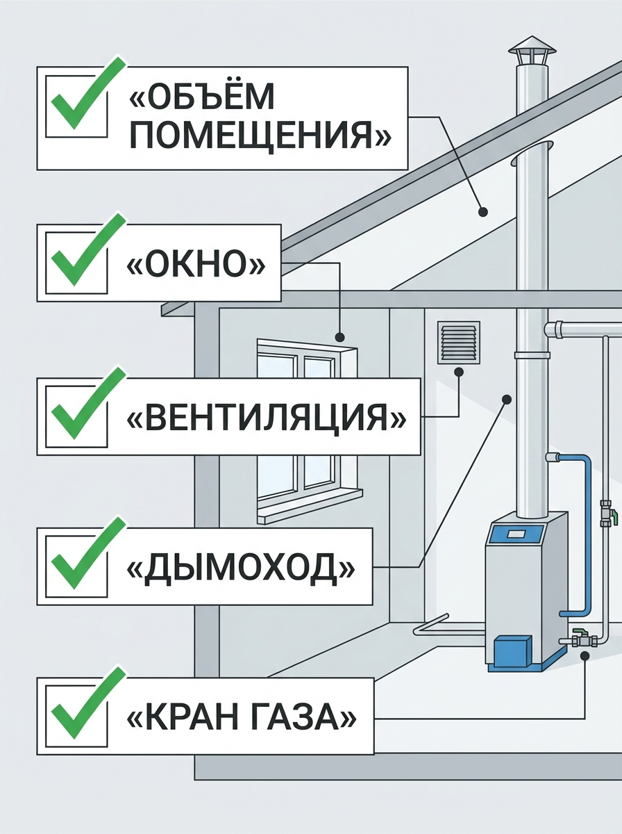 Чек-лист проверки газовой котельной в частном доме