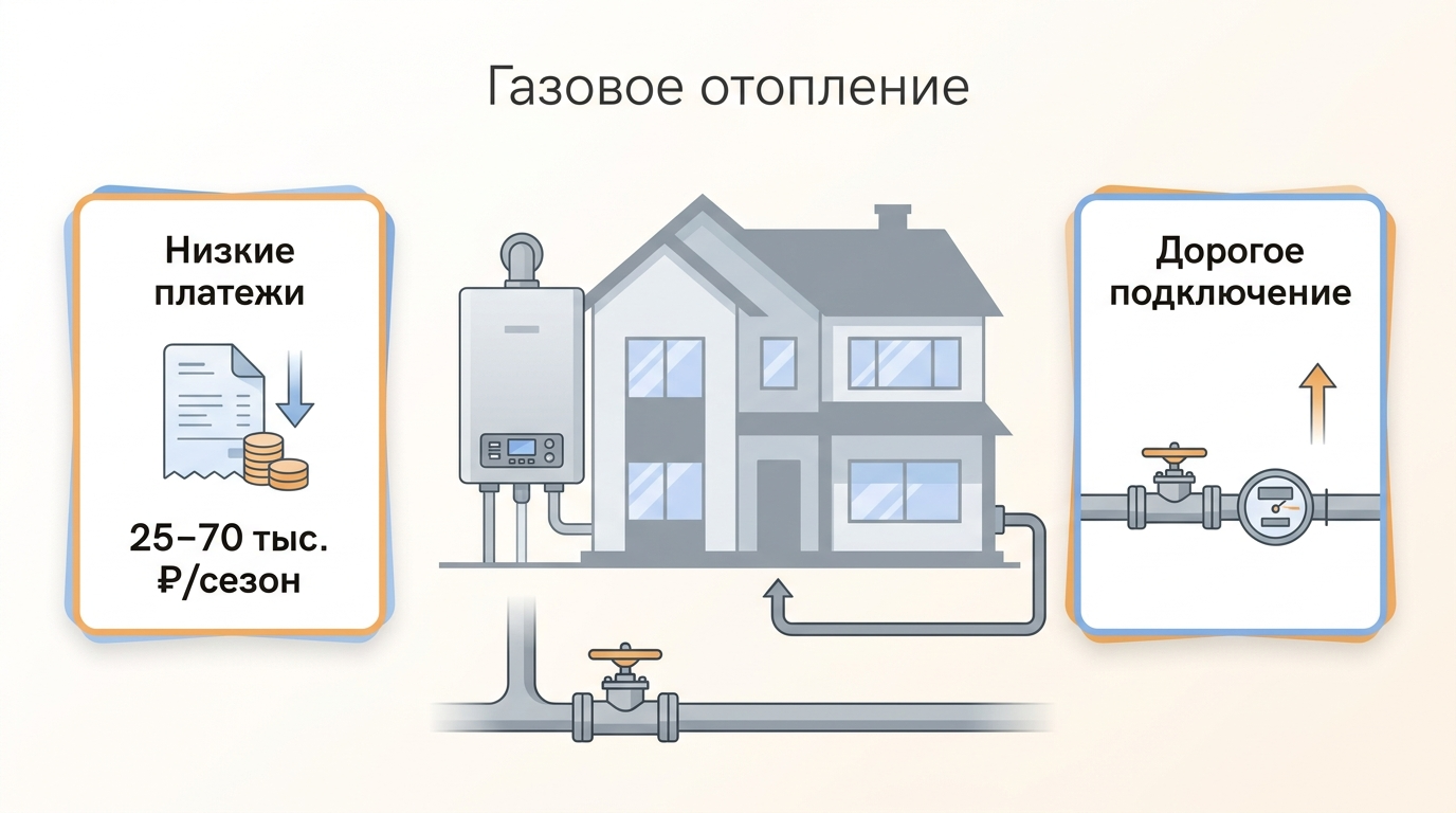 Ориентировочные расходы на газовое отопление загородного дома