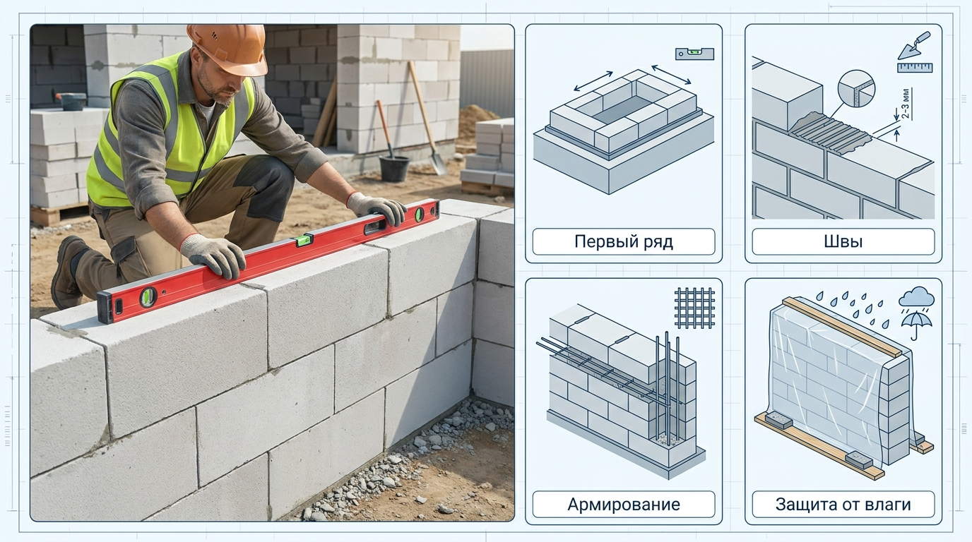 Контроль кладки каменного дома для профилактики трещин