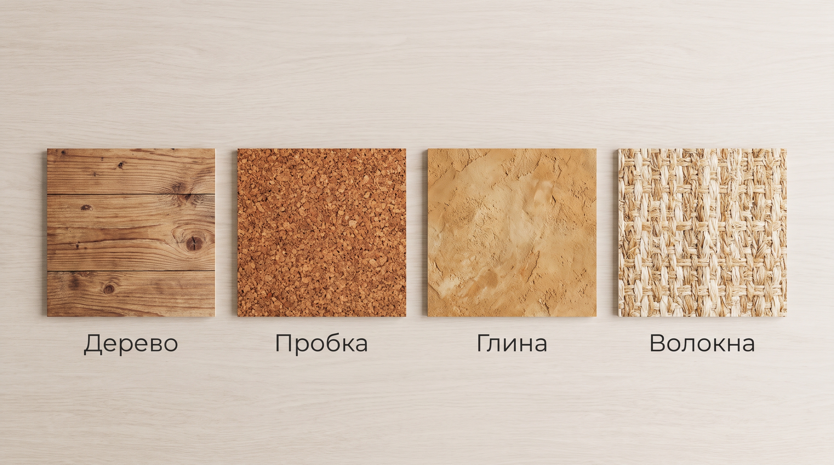 Сравнение натуральных материалов для стен: дерево, пробка, глина и натуральные обои