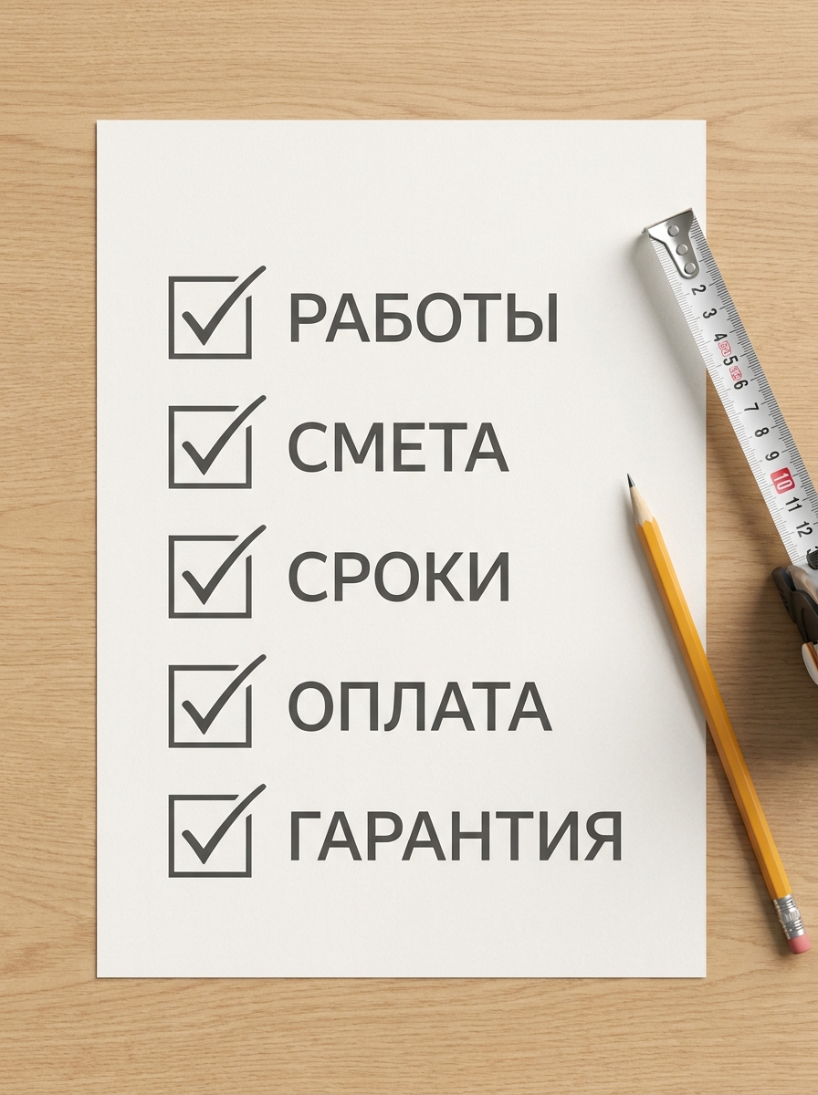 Структура договора подряда для строительства частного дома