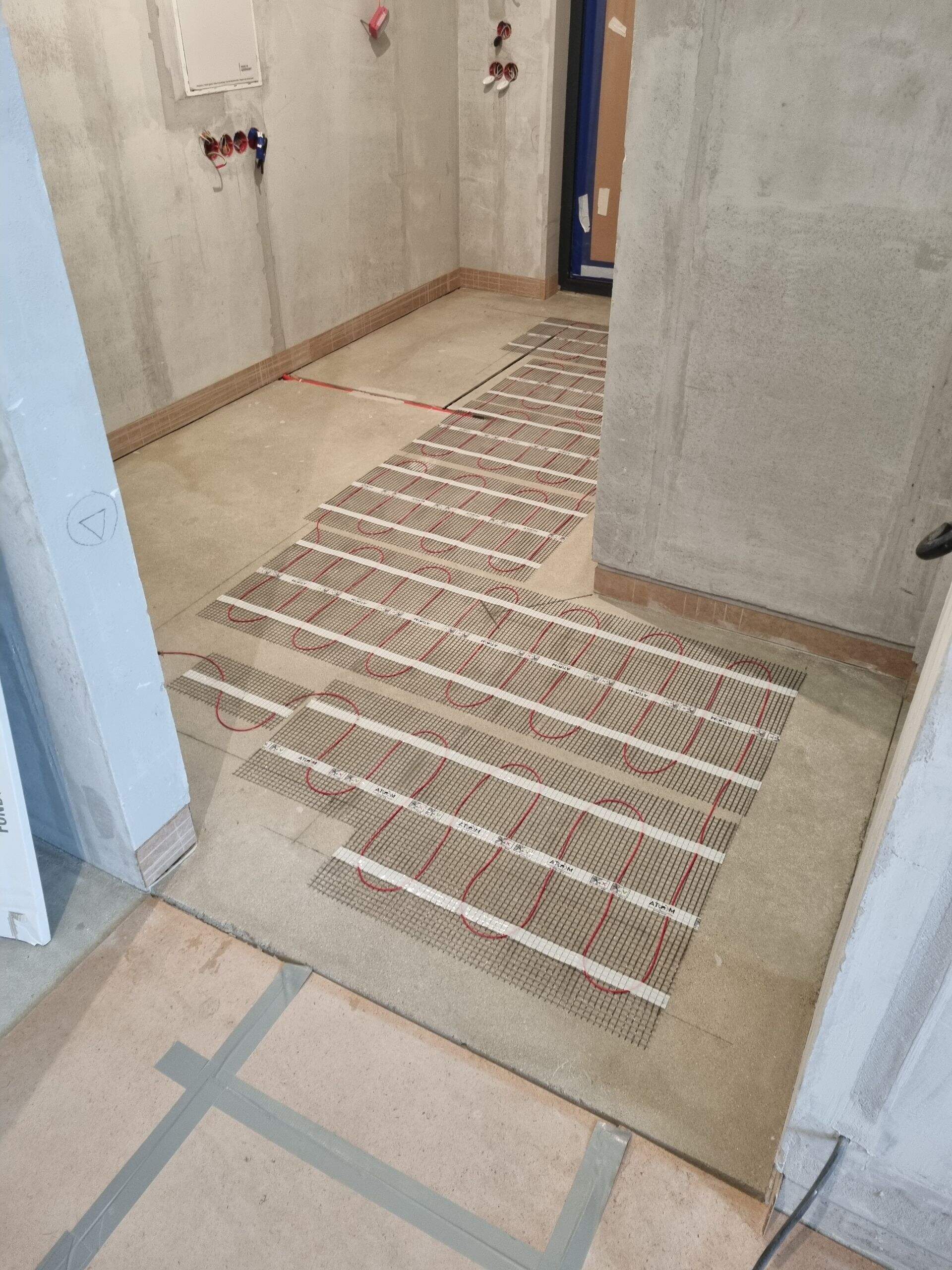 раскладка теплого пола в матах